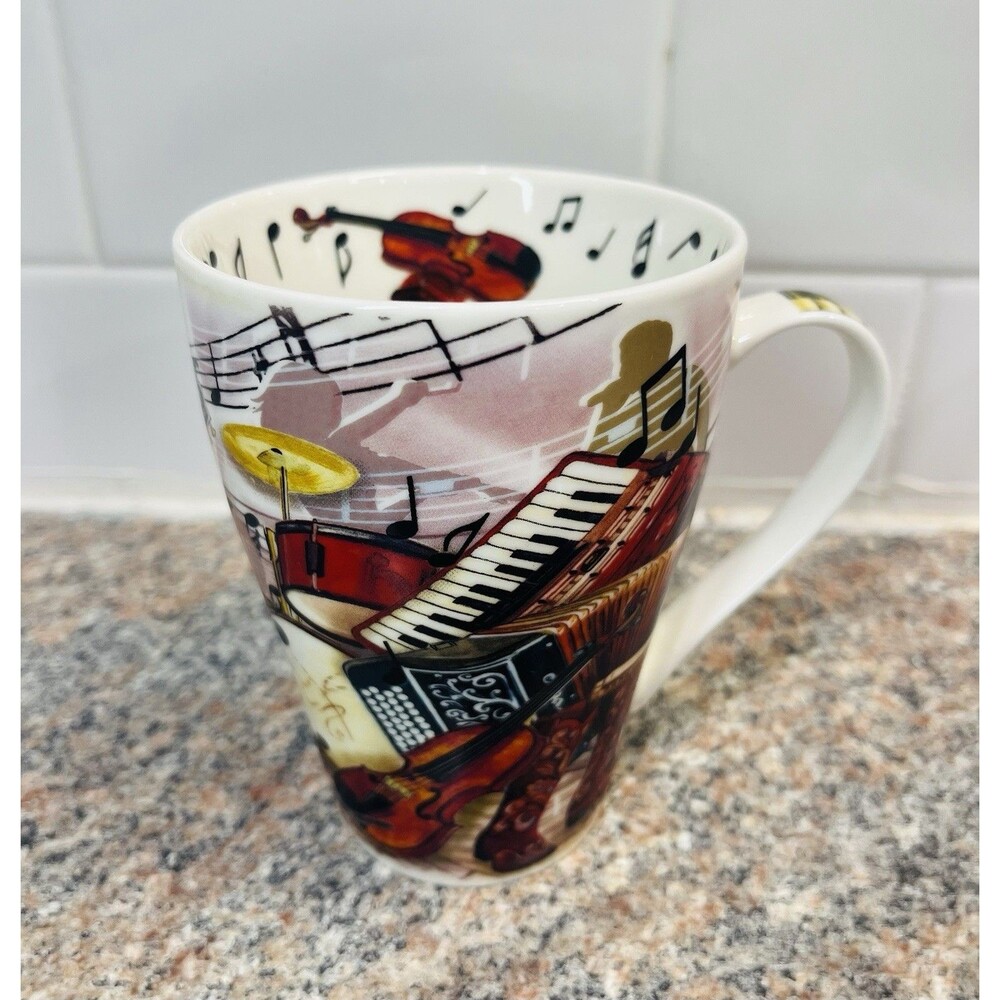 Music Coffee Mug Cup Country & Blues New Bone Designed in England Cardew Design